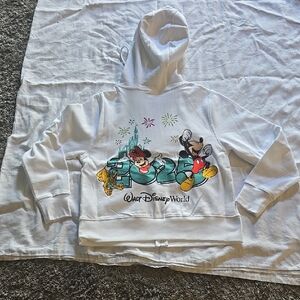 Disney World 2025 White Hoodie with Mickey and Friends